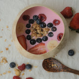 Natural White Coconut Bowl & Coconut Wood Spoon Set