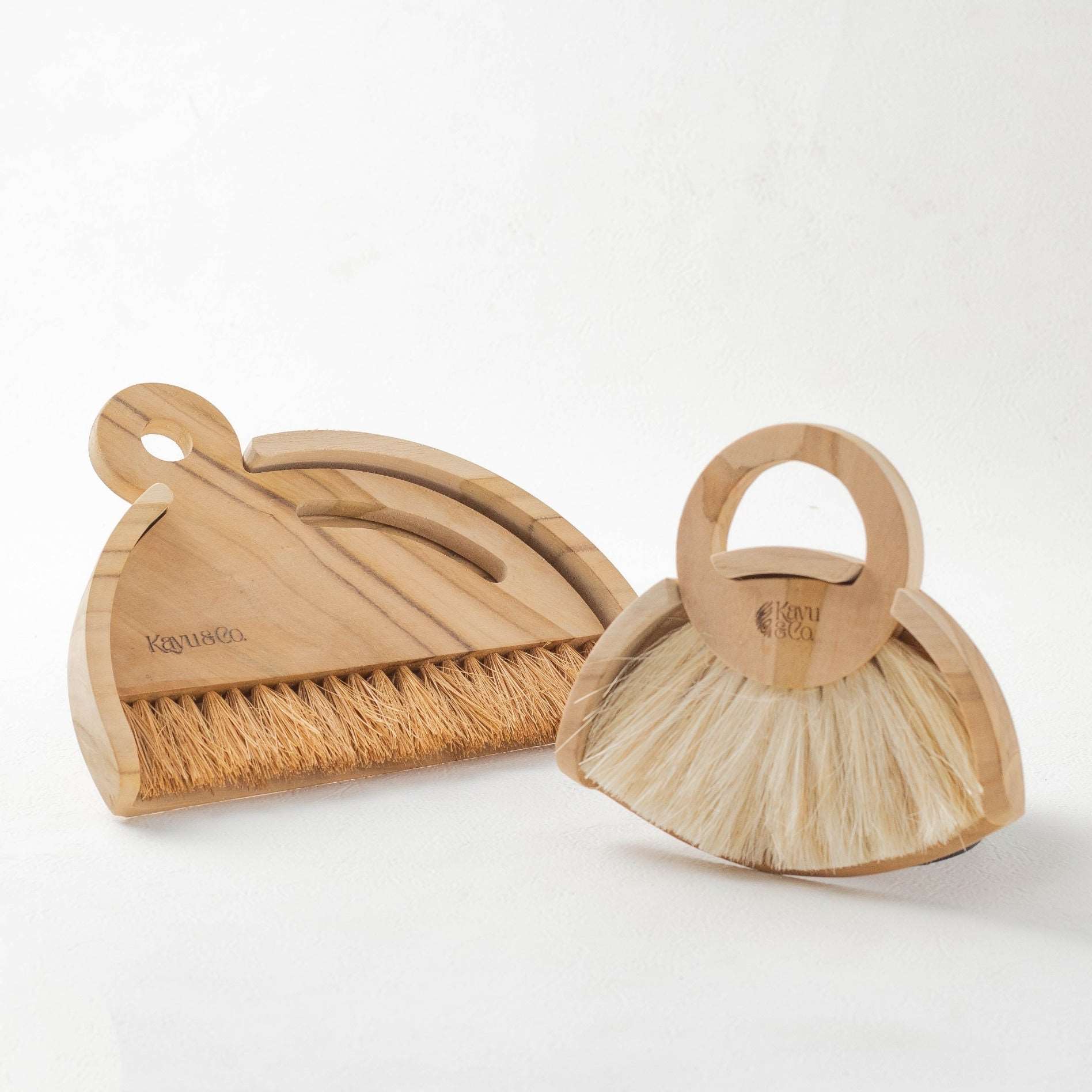 Wooden Dustpan & Crumb Brush Set