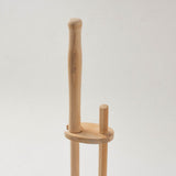 Wooden Toilet Brush with Stand & Bowl