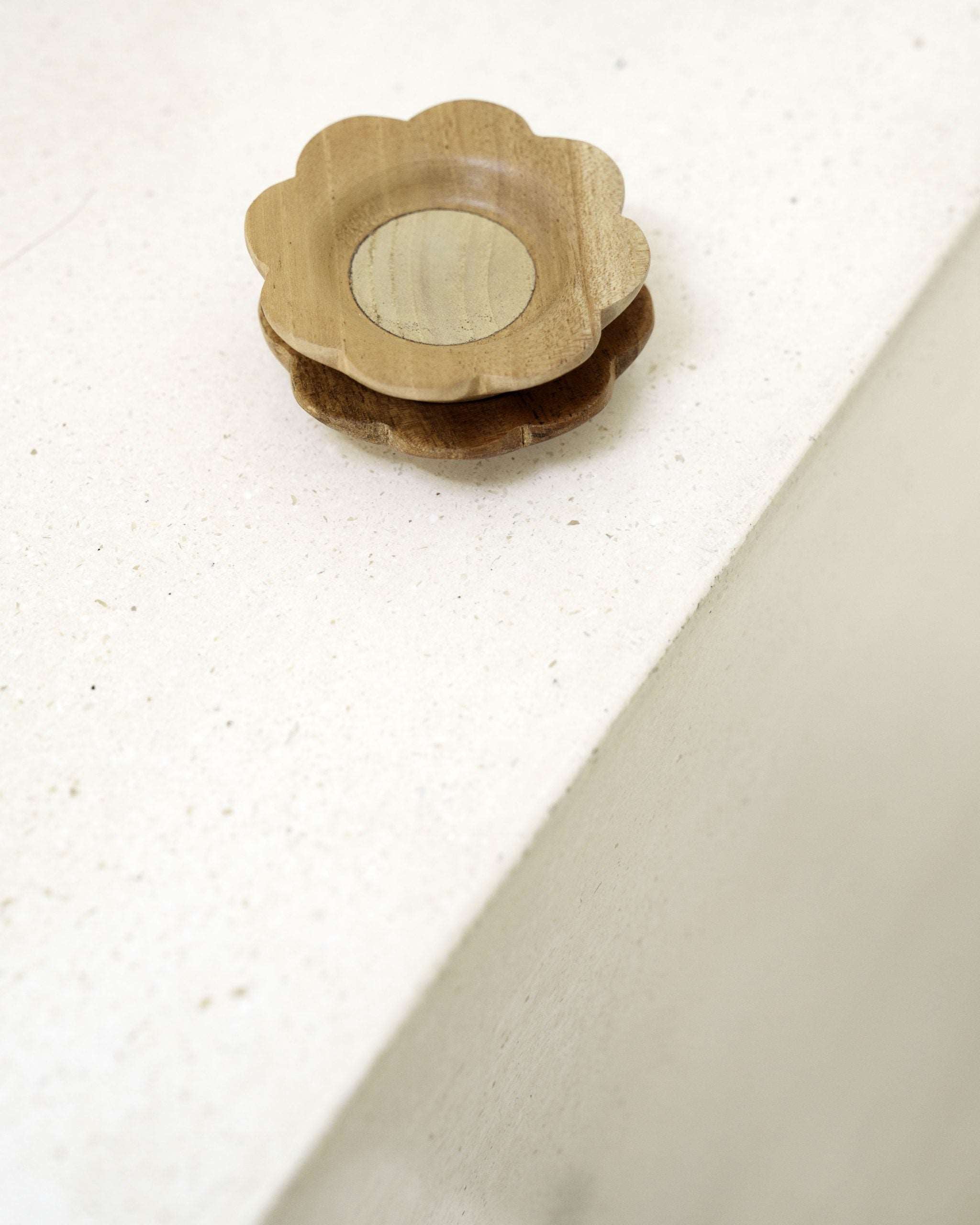 Mini Wooden Scalloped Plate