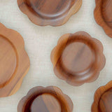 Wooden Scalloped Bowl