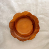 Wooden Scalloped Bowl